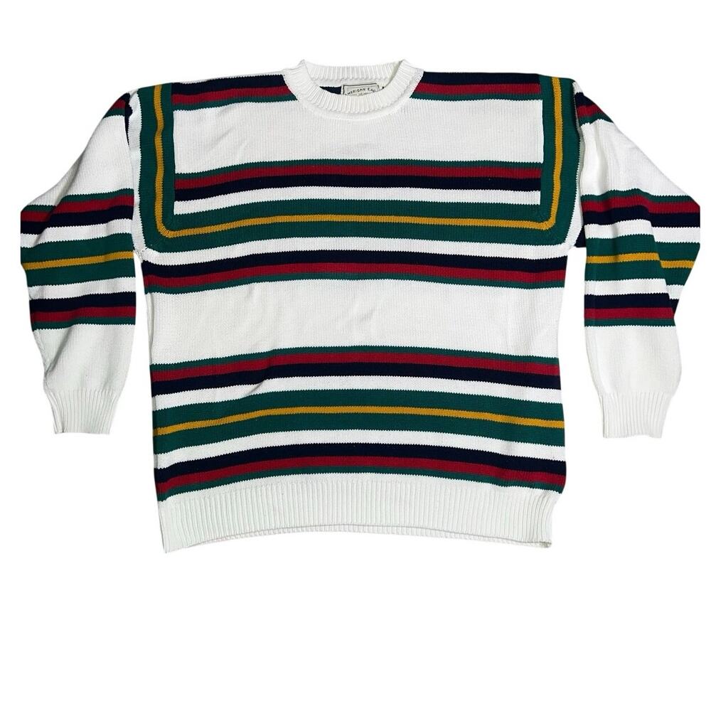 Vintage 90s American Eagle Outfitters preppy cotton striped sweater size xl